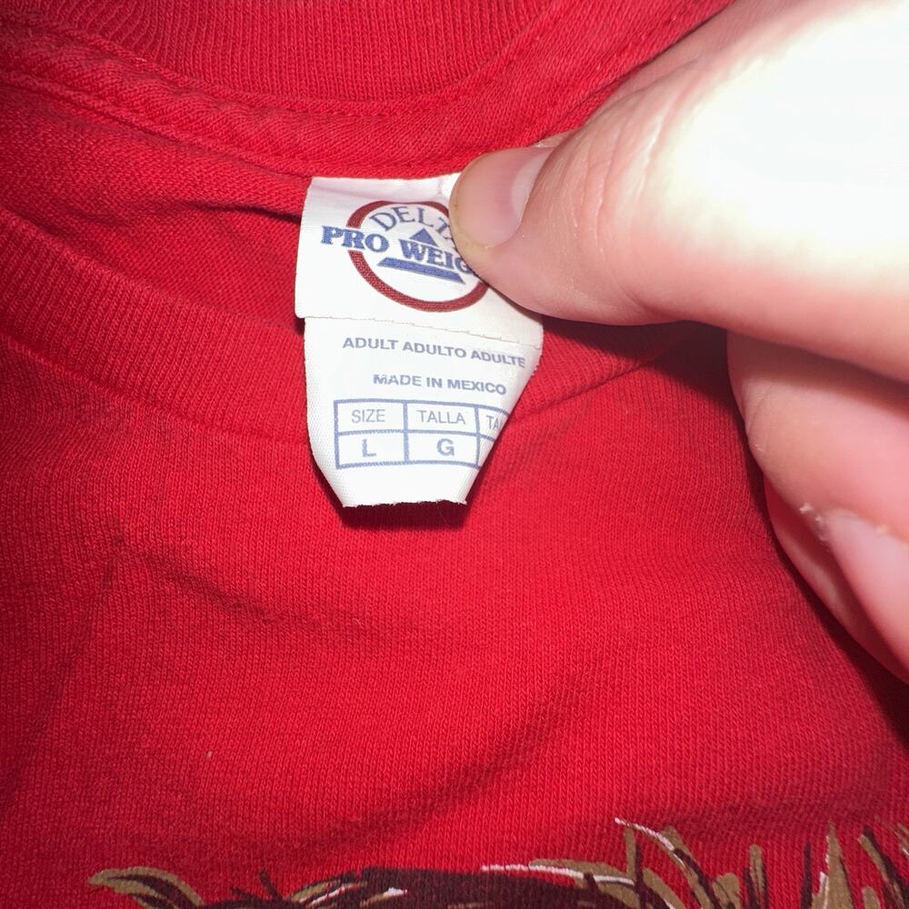America Shirt Red Bald Eagle Rocking a Mullet Sunglasses USA Merica - Large - Picture 4 of 5